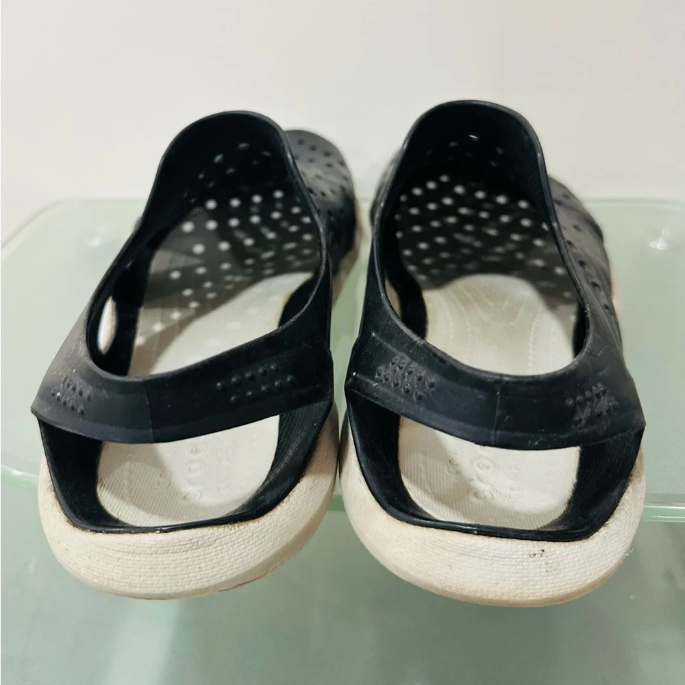 Crocs Sling Back Sandal Shoes Men's 11‎ Black Slip On Casual Comfort Closed Toe